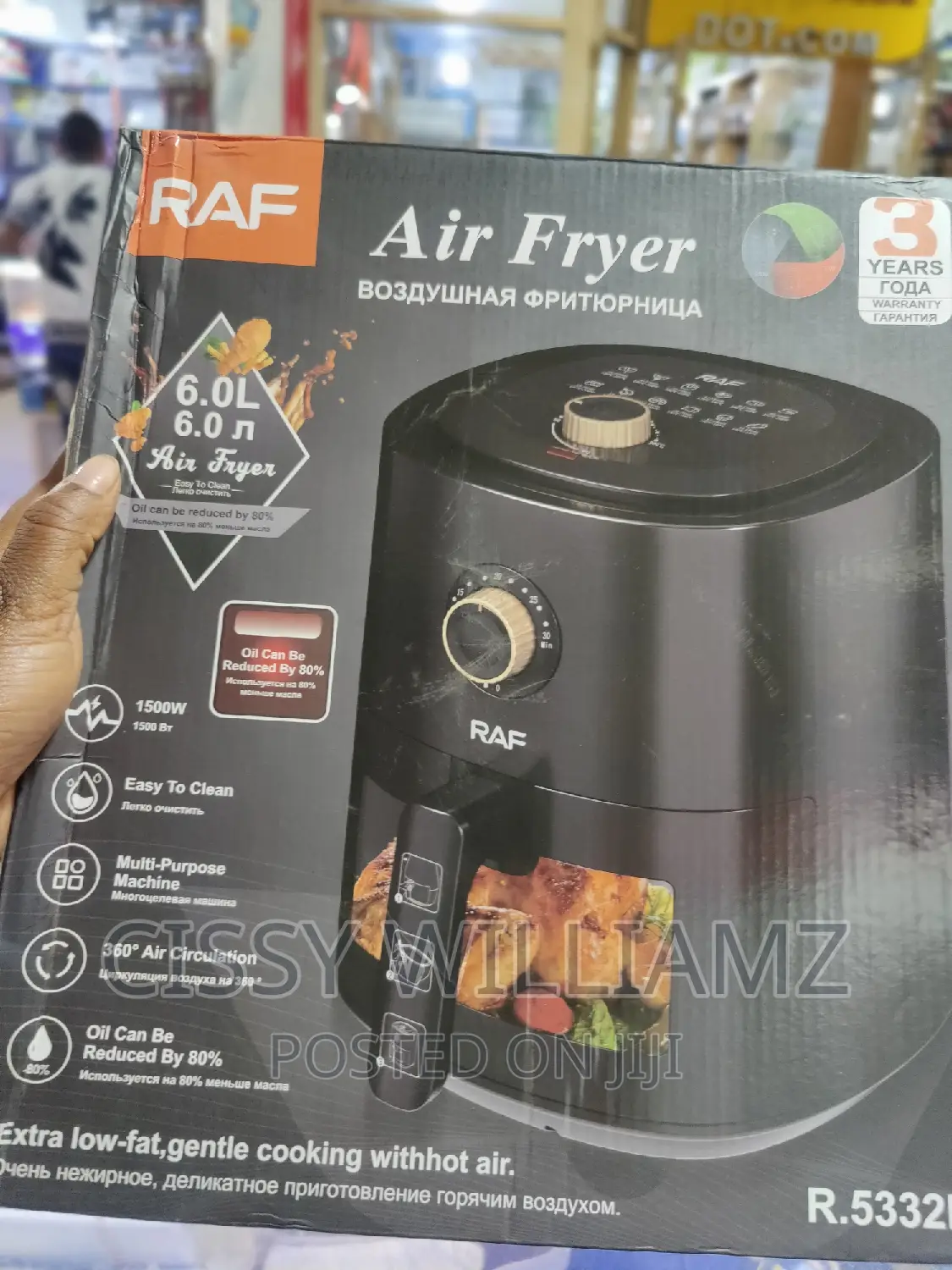 RAF 6l Oil Free Air Fryer/Digital Air Fryer/Raf Air Fryer