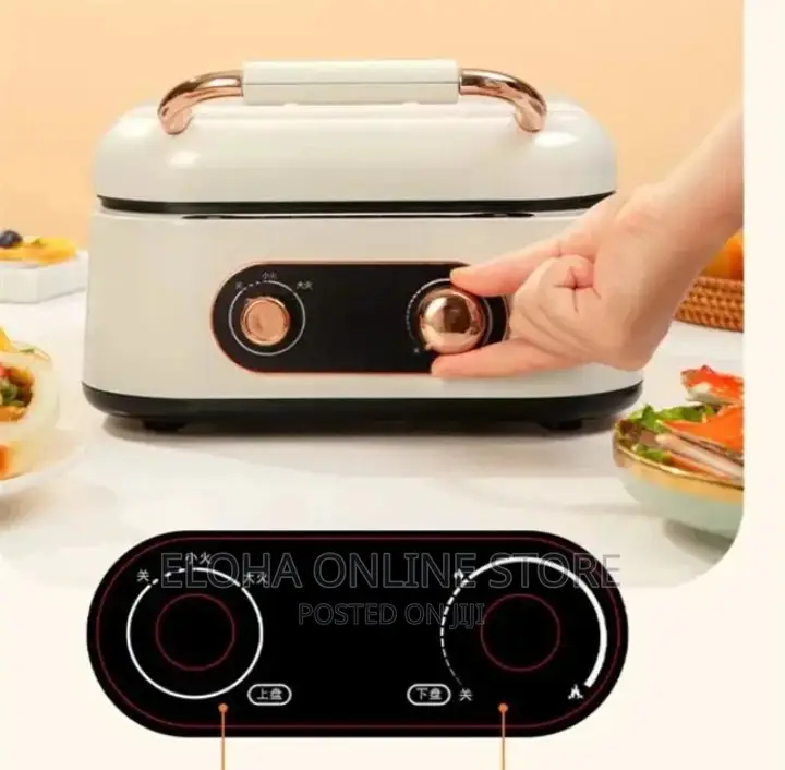 Double Sided Electric Griddle Heating Grill Machine