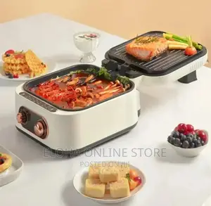 Double Sided Electric Griddle Heating Grill Machine
