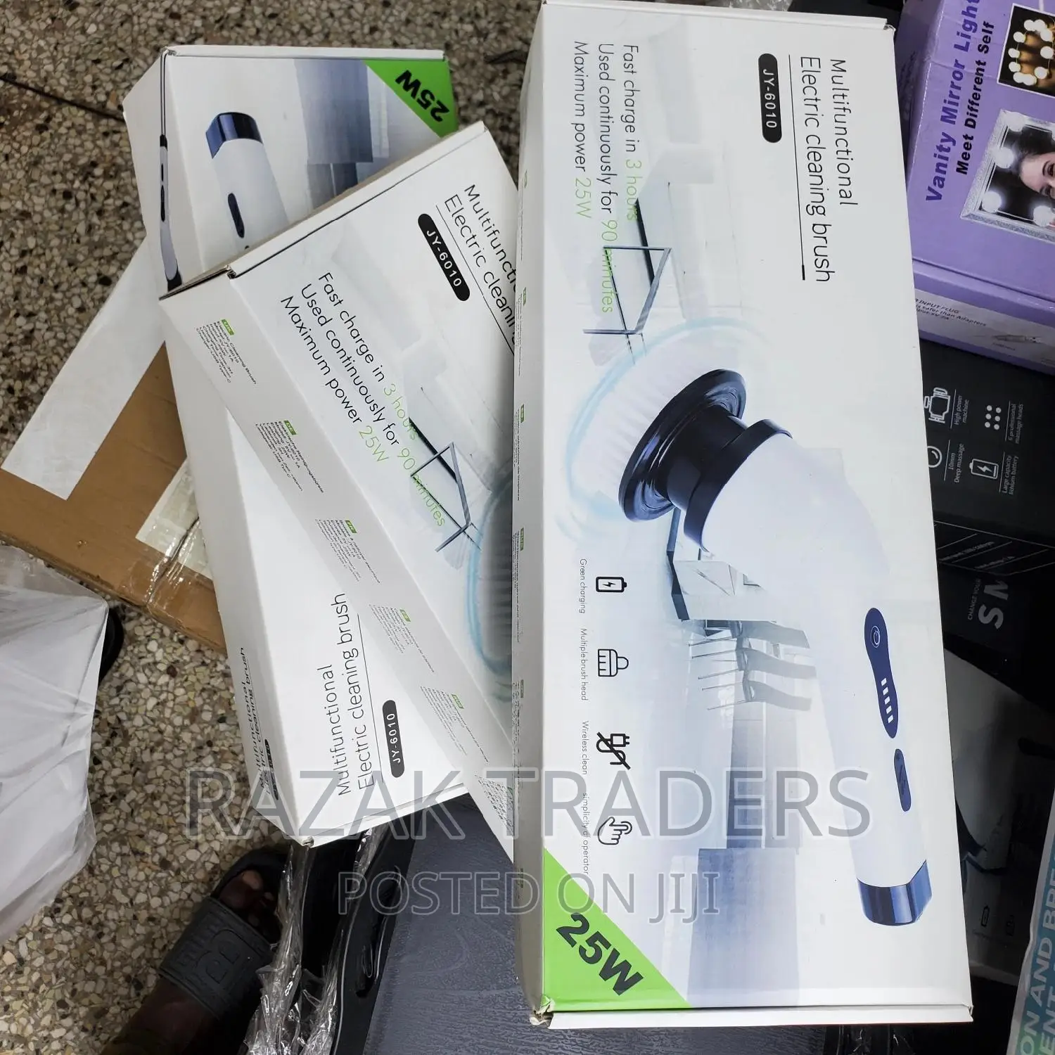Portable Cordless Cleaning Brush With Long Handle