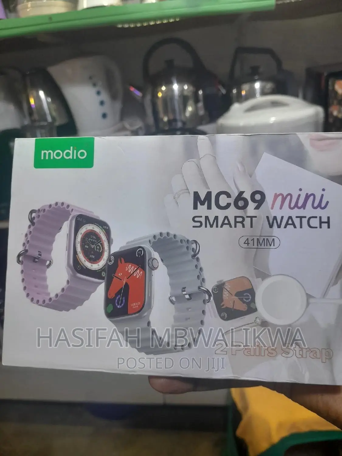 Mc69 Mini Smart Watch- 2 Pairs Strap.