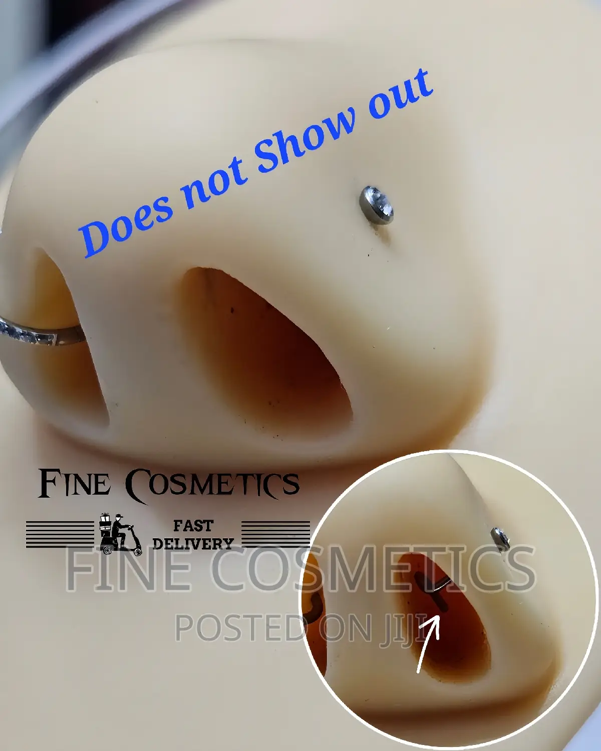 Original Nose Pin Stainles Steel Nose Stud Wiz Funcy Diamond