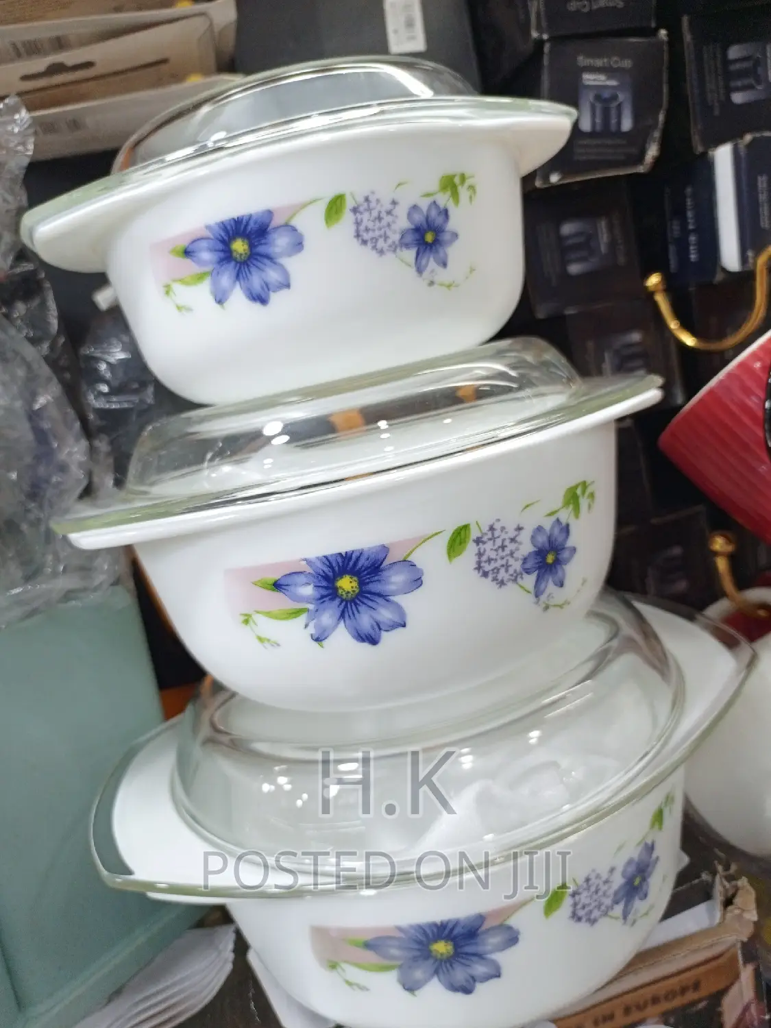 3pcs Ceramic Serving Dish Set With Covers