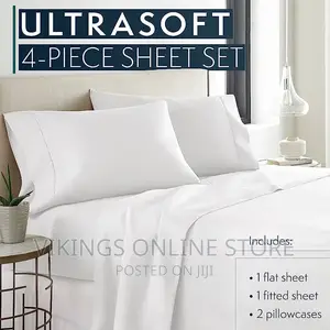 Ultra Soft Fitted Bedsheet and One Flat Bedsheet.
