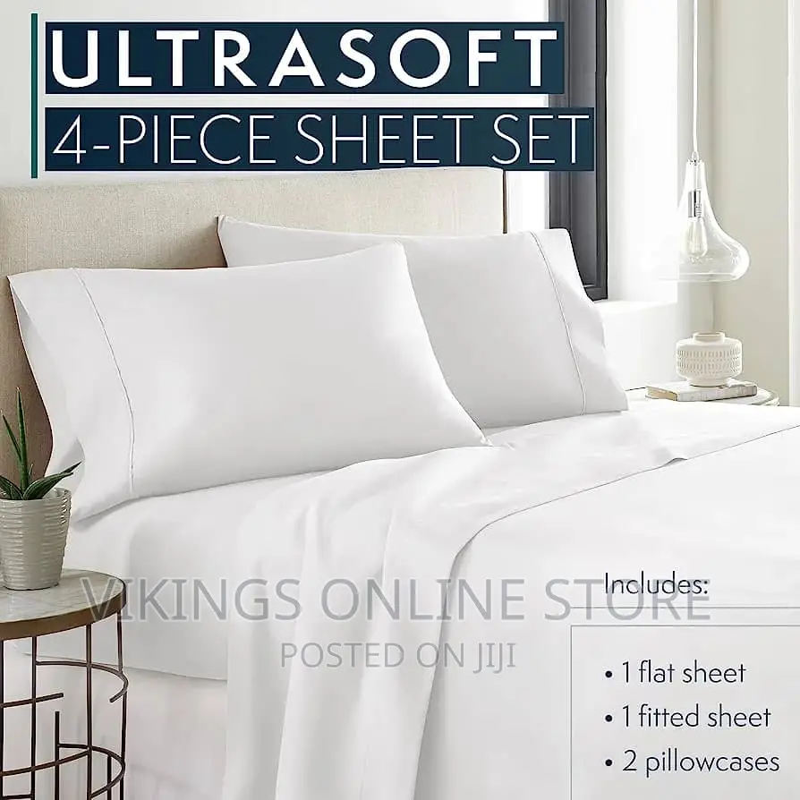 Ultra Soft Fitted Bedsheet and One Flat Bedsheet.