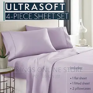 Ultra Soft Fitted Bedsheet and One Flat Bedsheet.