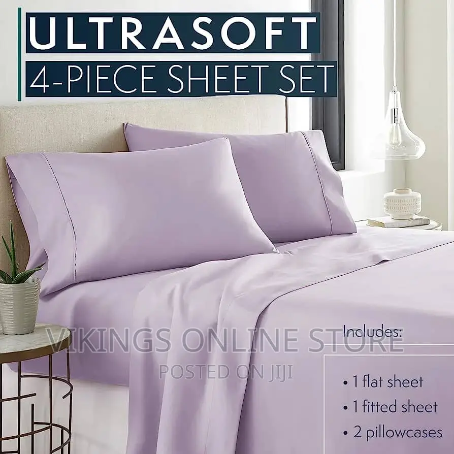 Ultra Soft Fitted Bedsheet and One Flat Bedsheet.