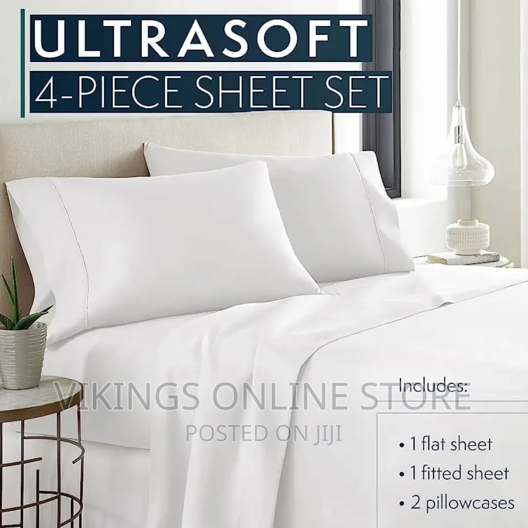 Ultra Soft Fitted Bedsheet and One Flat Bedsheet.