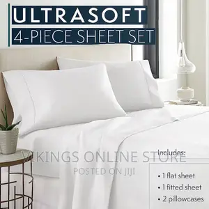 Ultra Soft Fitted Bedsheet and One Flat Bedsheet.