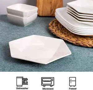 12pcs White Dinner Plates