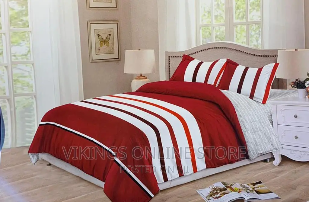 6*6 Duvet Set With One Bedsheet and Two Pillowcases-Colored