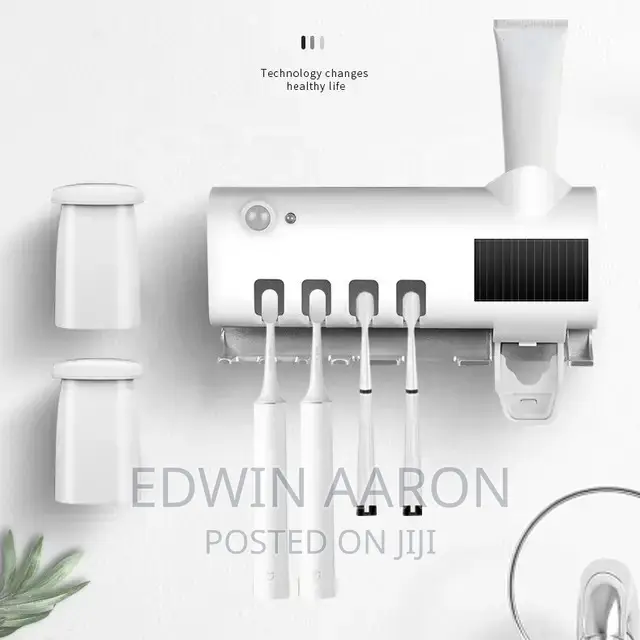 Toothbrush Holder and Toothpaste Dispenser