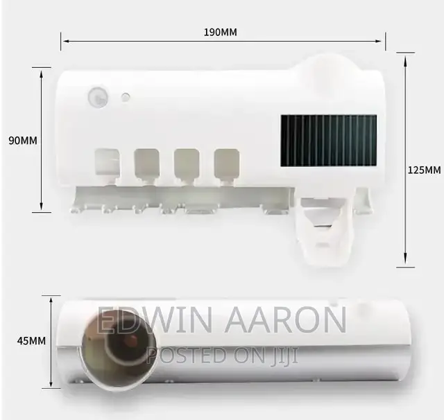 Toothbrush Holder and Toothpaste Dispenser