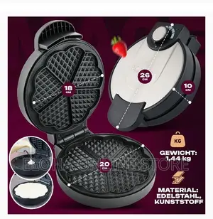 1000W Heart Waffle Maker
