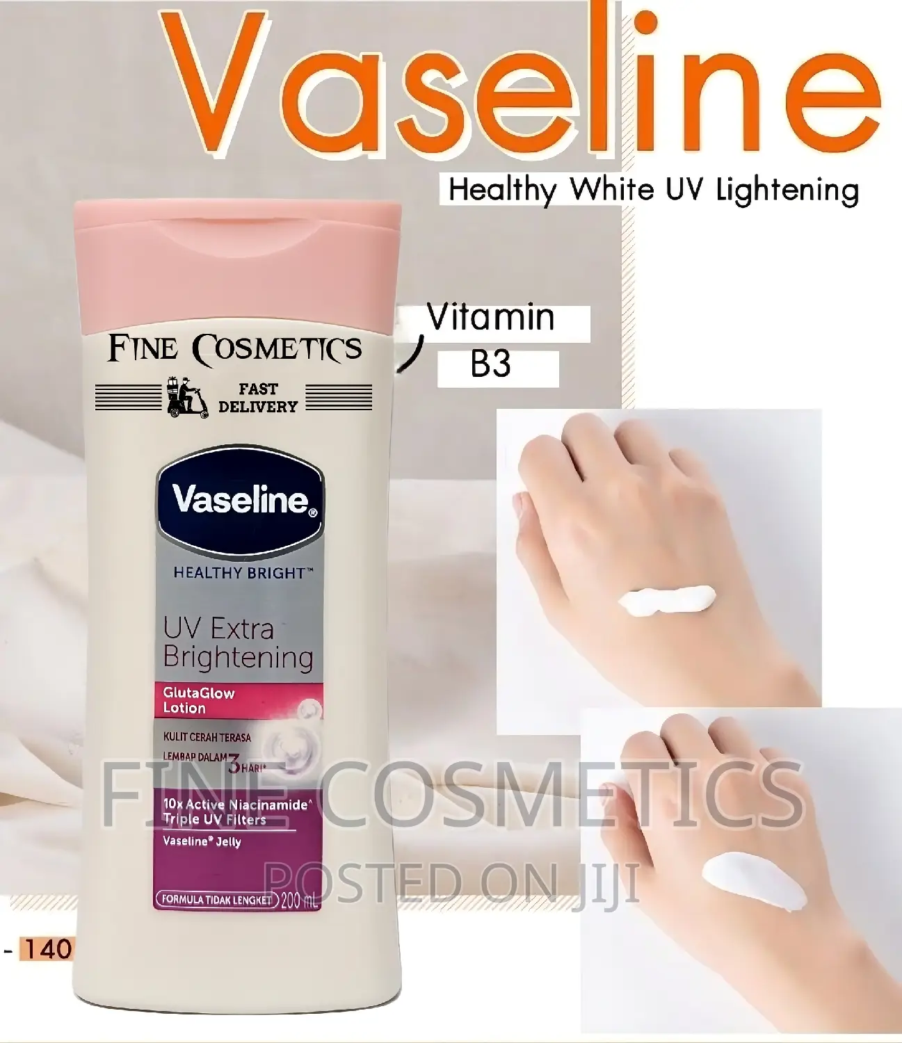 1PC Vaseline Healthy Bright UV Light Gluta Glow Lotion 200ml