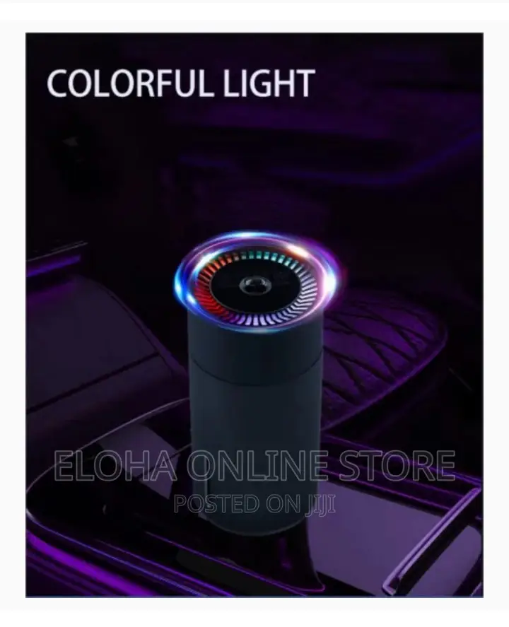 Car Mini Air Humidifier (With Colorful Lights)