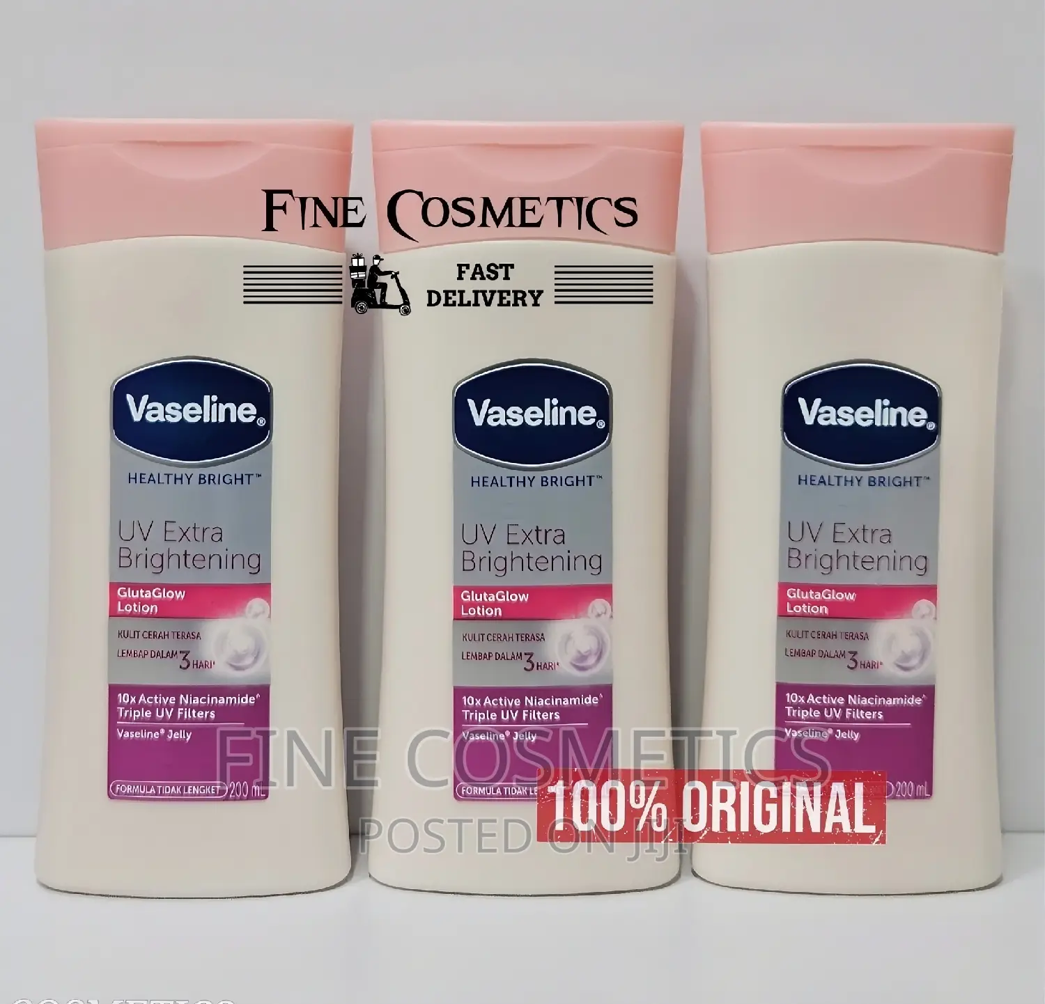 1pc Vaseline Healthy Bright Uv Light Gluta Glow Lotion 200ml