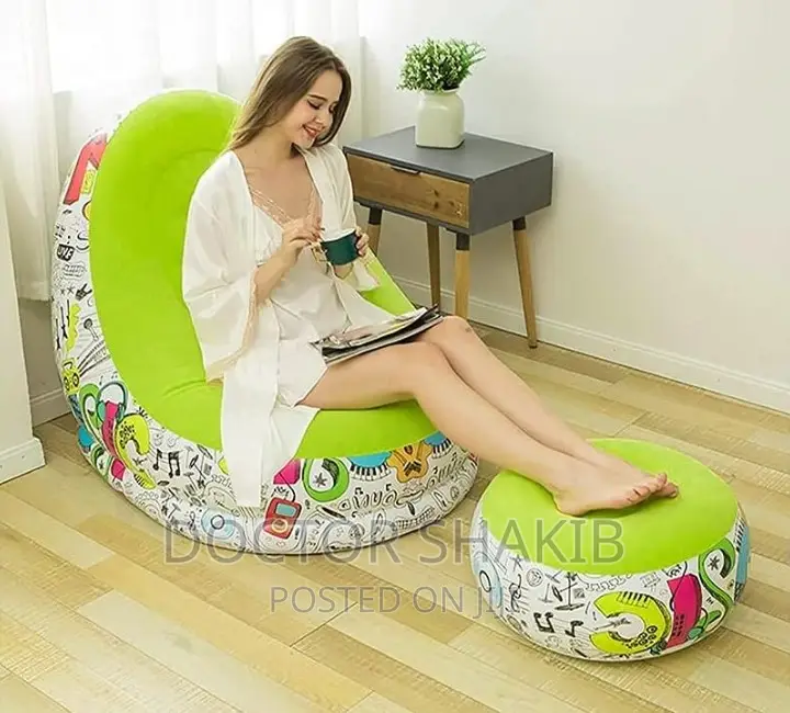 2pcs/ Set Lazy Sofa Inflatable Folding Sofa Bed