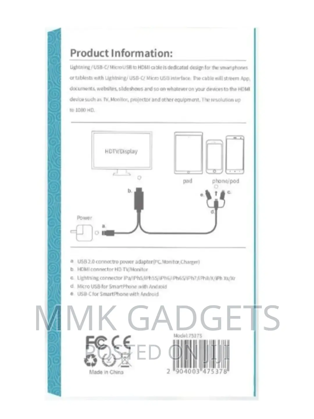 3 In 1 HDTV CABLE