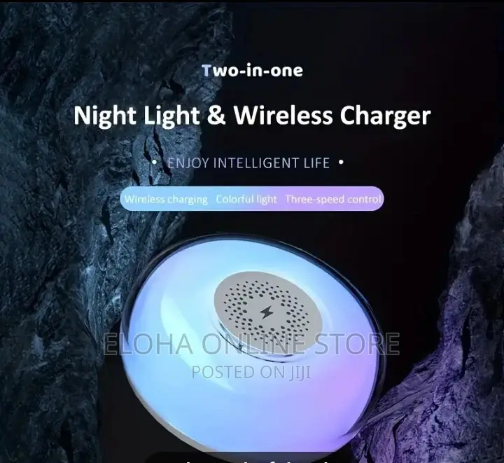 LED Colorful Night Light And Wireless Charger