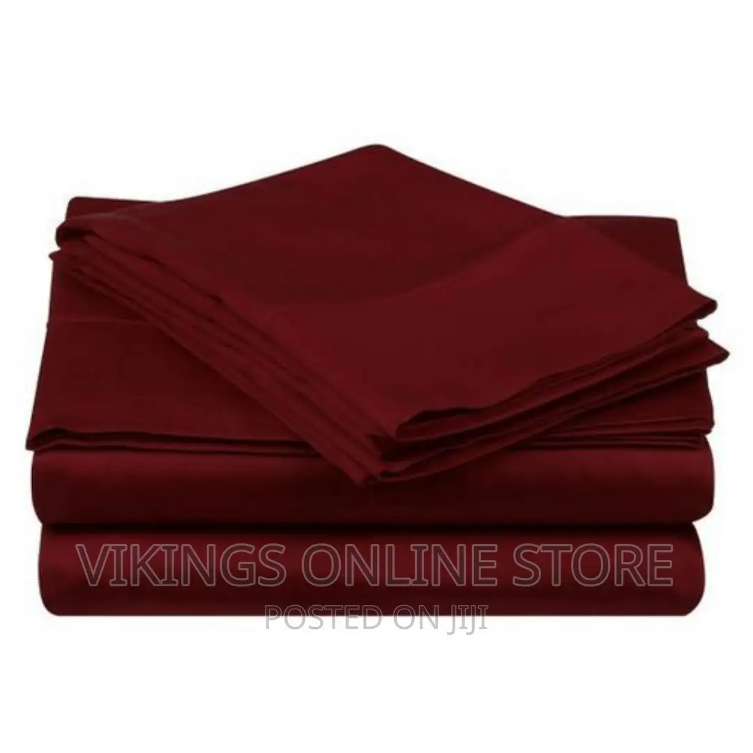A Pair of Bedsheets With 2pillowcases – Burgundy