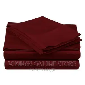 A Pair of Bedsheets With 2pillowcases – Burgundy