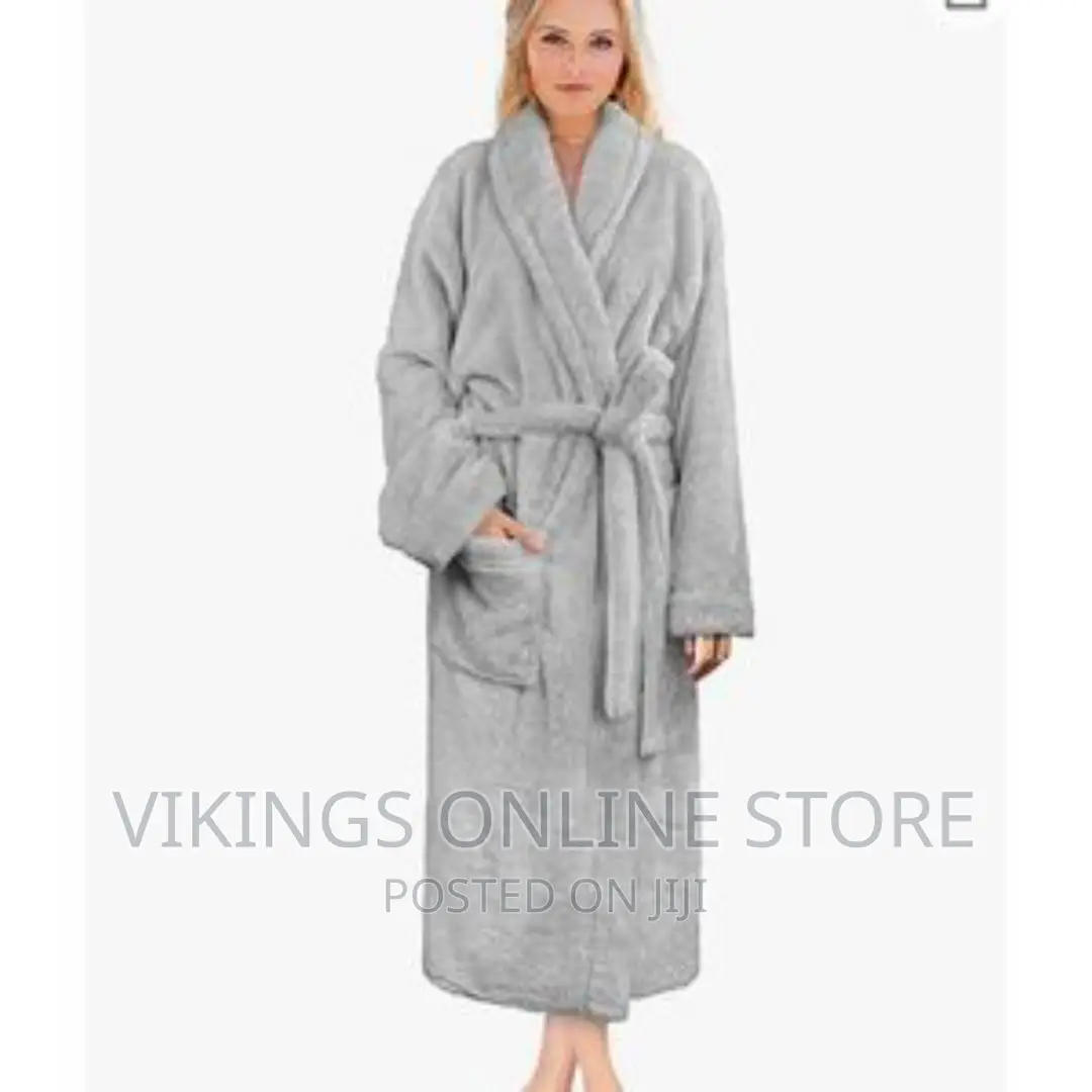 Unisex Exquisite Bathrobe With Varying Designs.-Grey