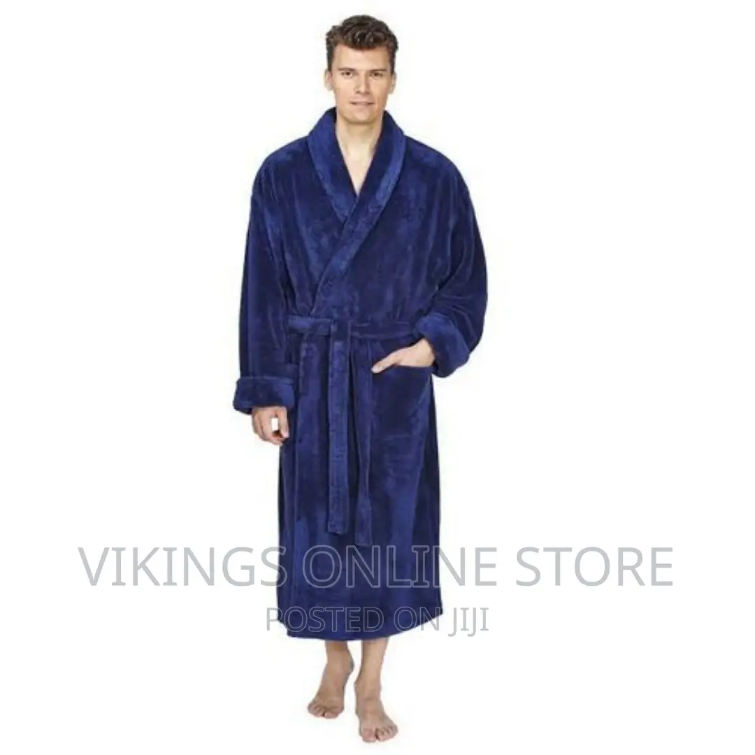 Unisex Exquisite Bathrobe With Varying Designs - Blue
