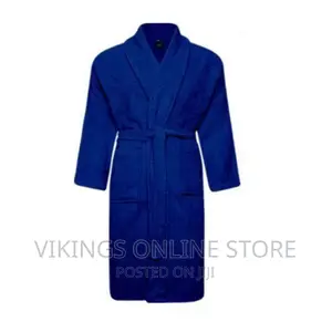 Unisex Exquisite Bathrobe With Varying Designs - Blue