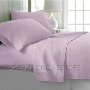 Apair of High Quality Bedsheets and 4pillowcases-Pink