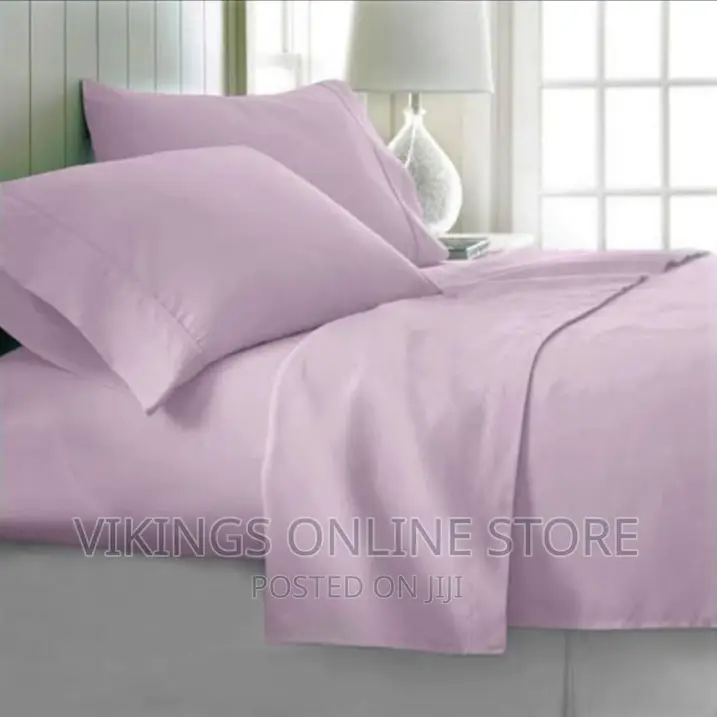 Apair of High Quality Bedsheets and 4pillowcases-Pink