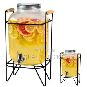 Glass Drinking Dispenser Jar