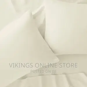 5*6 Bedsheets With Two Pillowcases- Cream