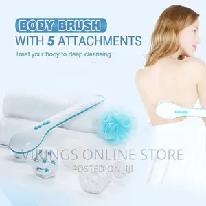 5 in 1gentle Spinning Spa Brush- White Blue