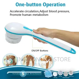 5 in 1gentle Spinning Spa Brush- White Blue