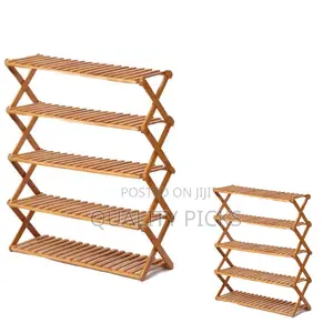 Foldable Wooden Shoe Rack