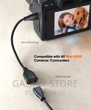 Mini HDMI to HDMI Cable 0.5ft Mini to HDMI Female Adapter