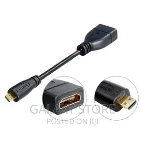 Micro Hdmi Male to Hdmi Female Cable Adapter