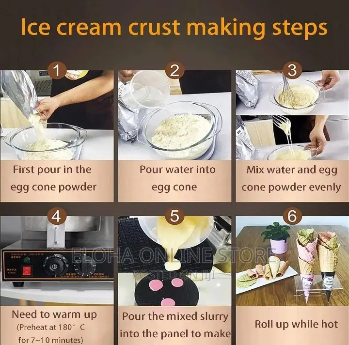 Double Commercial Ice Cream Cone/Waffle Biscuit Maker