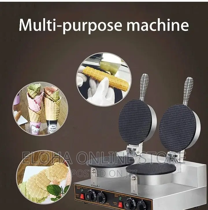 Double Commercial Ice Cream Cone/Waffle Biscuit Maker