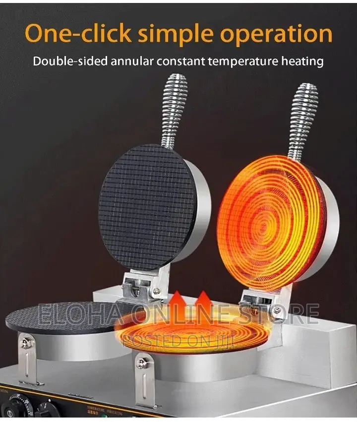 Double Commercial Ice Cream Cone/Waffle Biscuit Maker