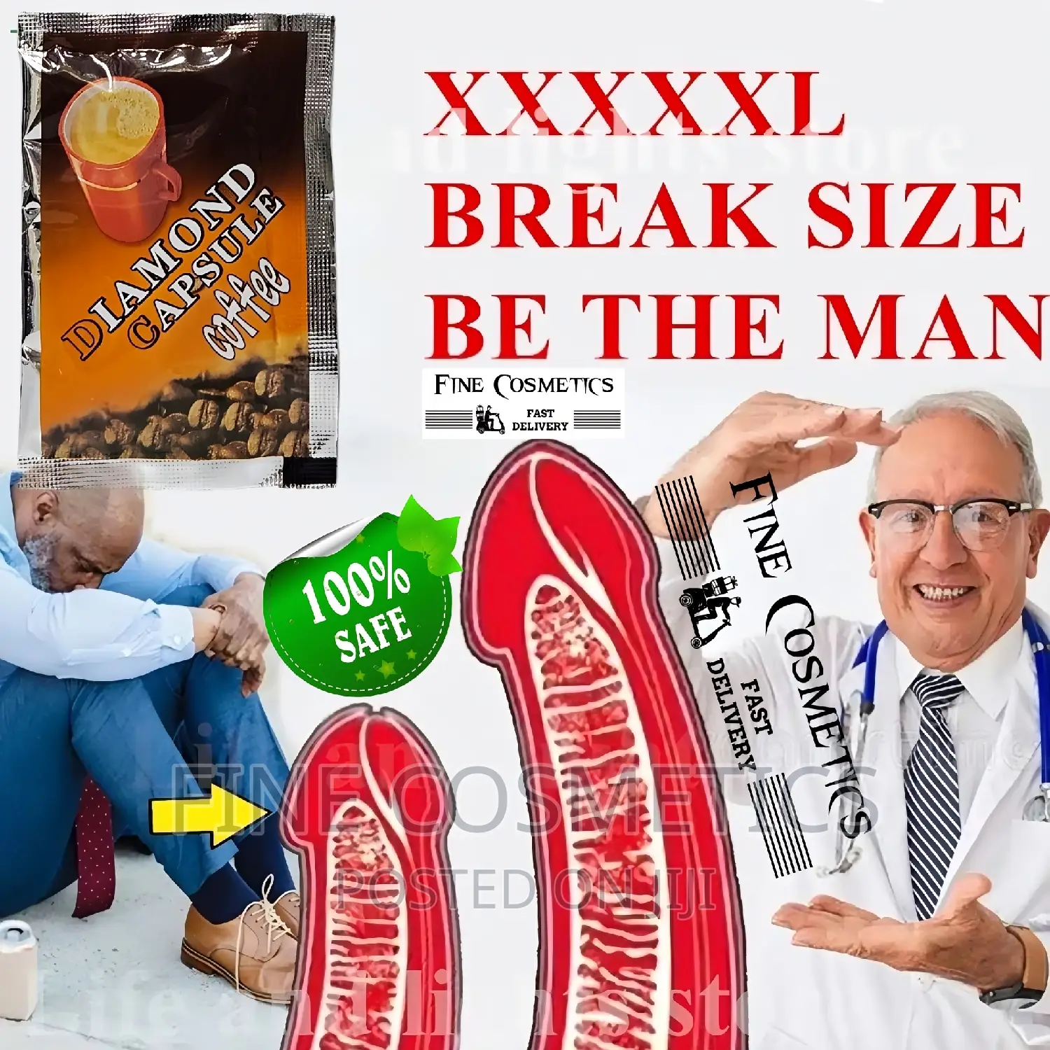 MEN'S SEX BOOSTER Black Diamond Coffee Penis Enlargement Tea