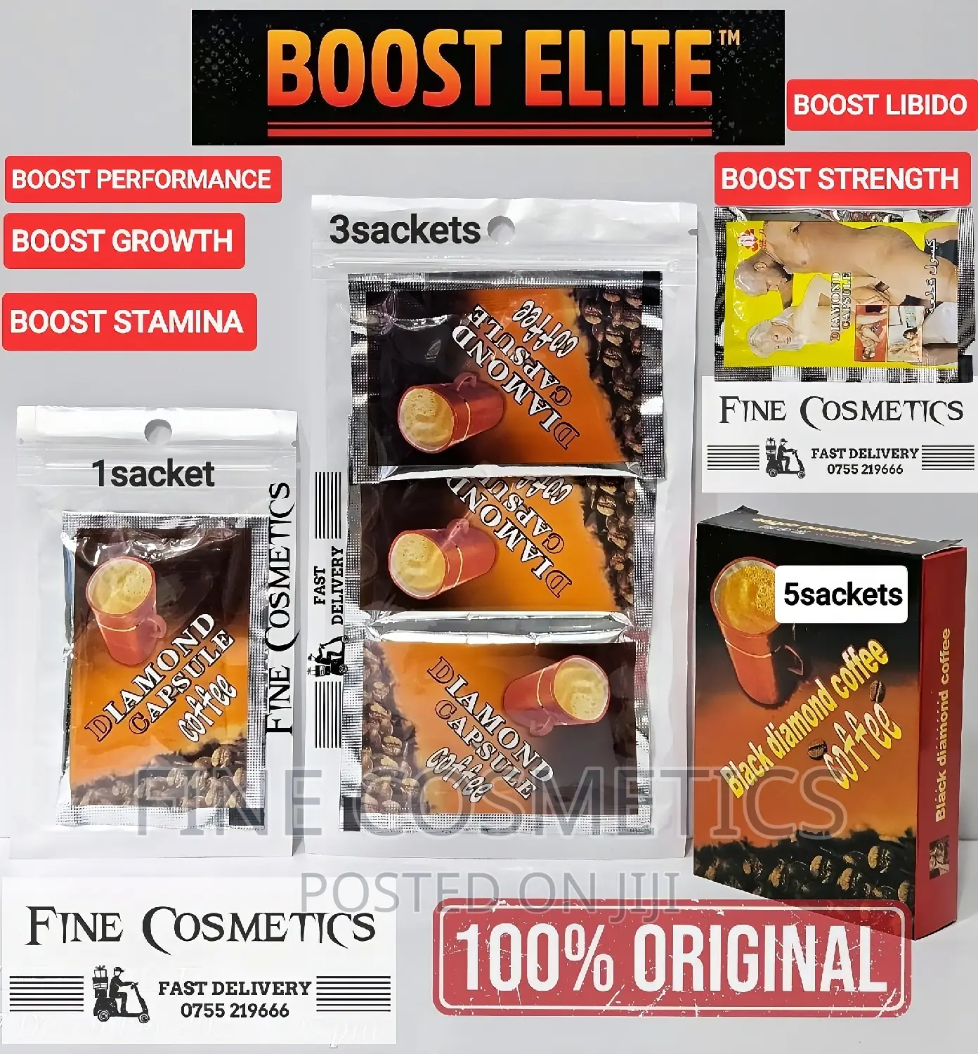 MEN'S SEX BOOSTER Black Diamond Coffee Penis Enlargement Tea