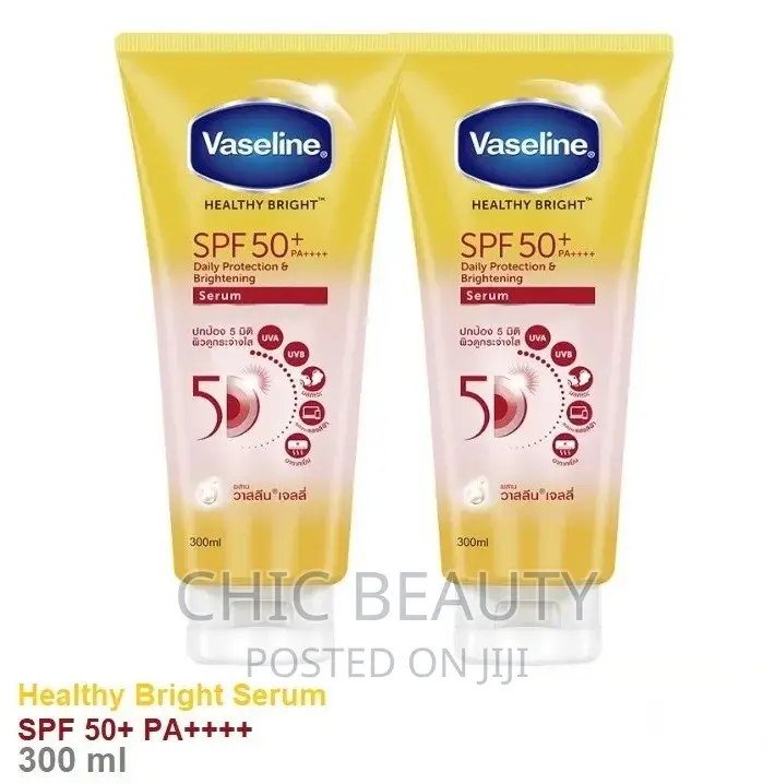 Vaseline Healthy Bright Sunscreen SPF 50+, 300ml, Glows Skin