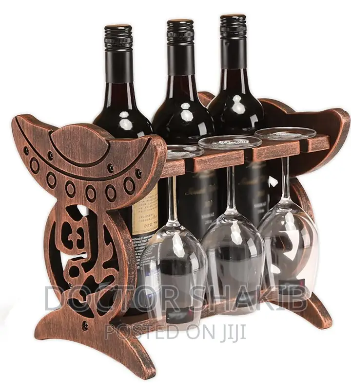 Decorative Wooden Wine Glass Rack
