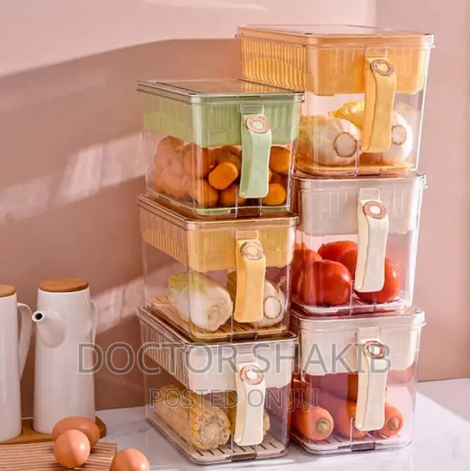 Clear Vegetable Storage Container Organiser