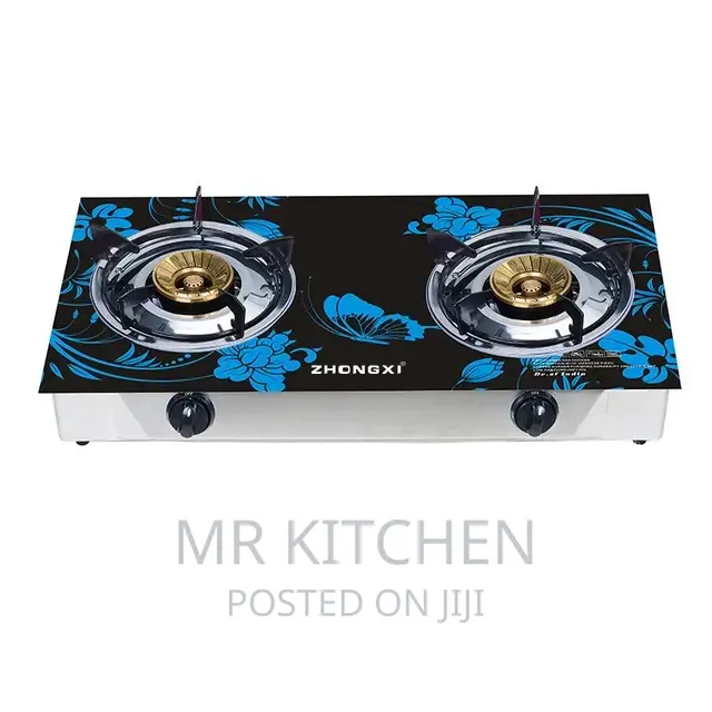 2 Burner Tempered Glass Gas Stove