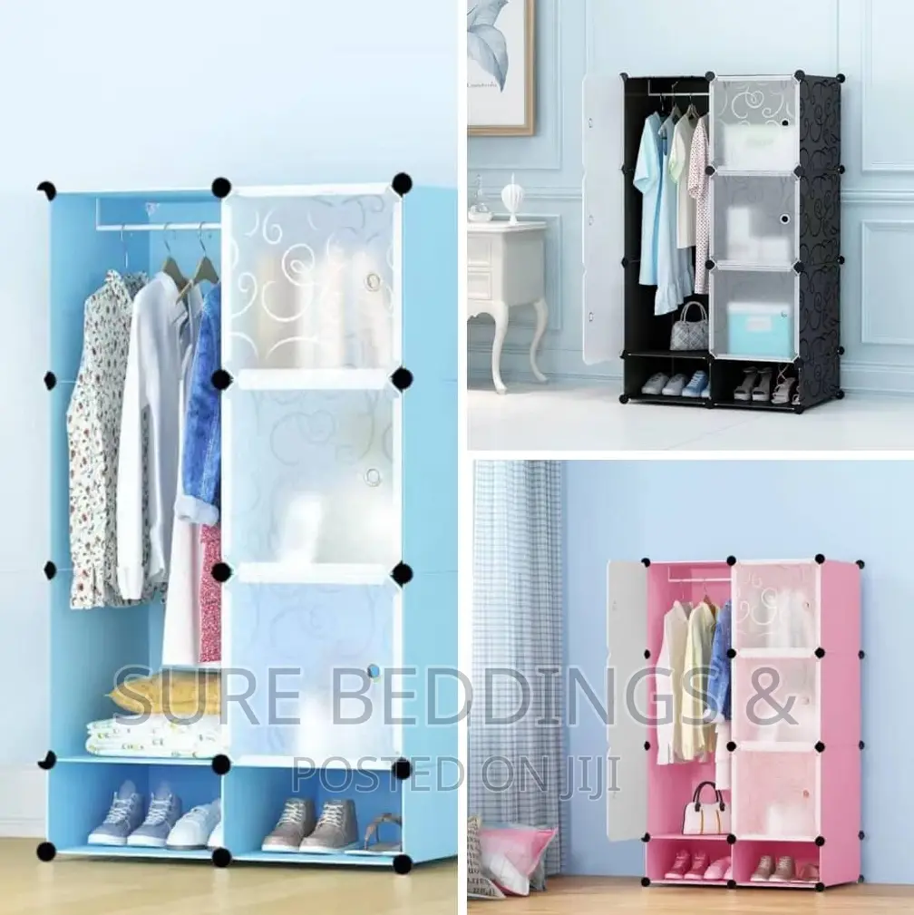 Two Columns Plastic Wardrobe