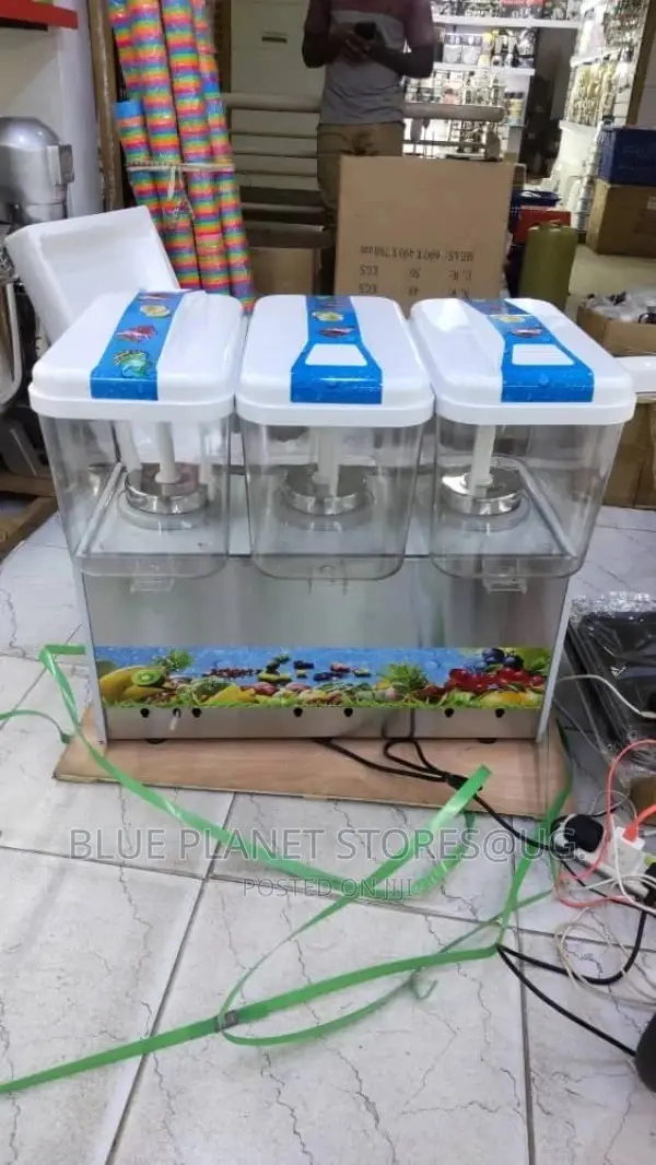 COMMERCIAL (18L. × 3) Auto Triple Electric Juice Dispensers.