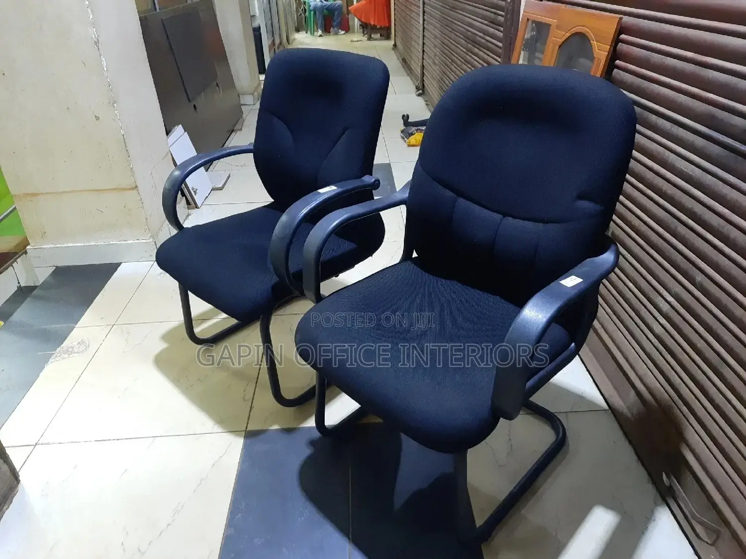 Non Rotating Office Chairs, 2 Pieces